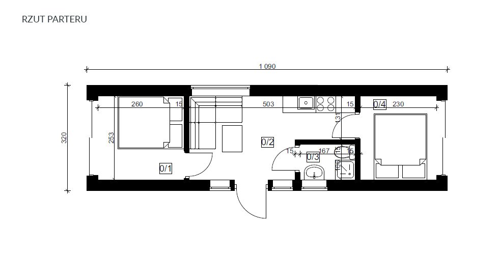 PROJEKT LIVIO 3 22,96 m2